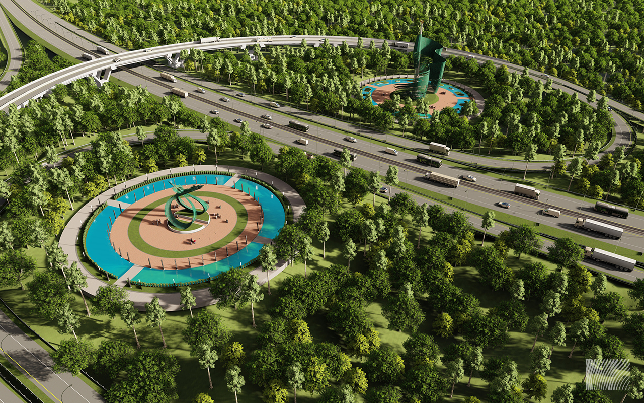 NuArt Consultant -Monumen Dirgantara & Gelora Nusantara aerial both